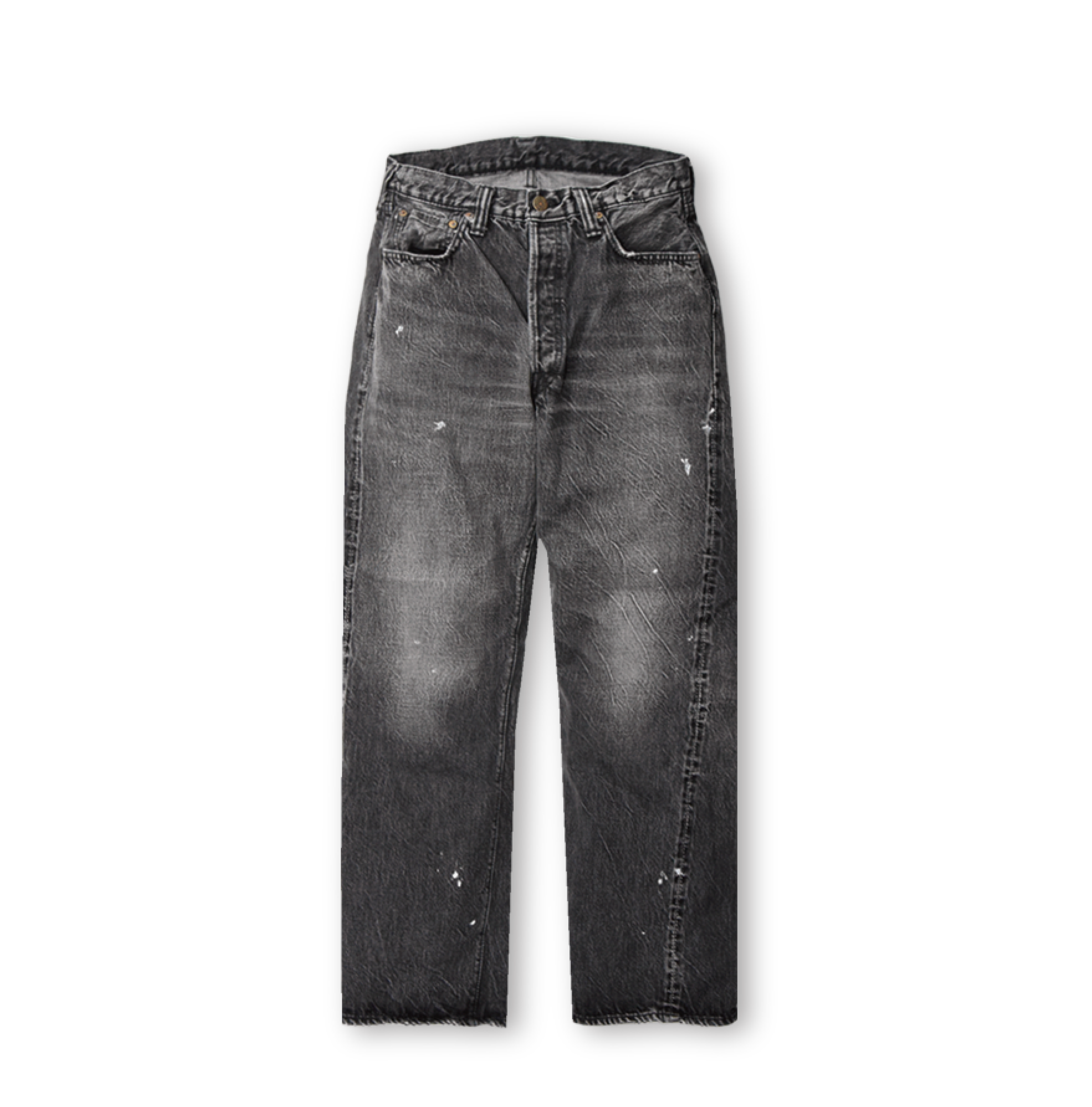 2025SS] 0105BKHW-SP - Wide Black Denim Dartford Splatter