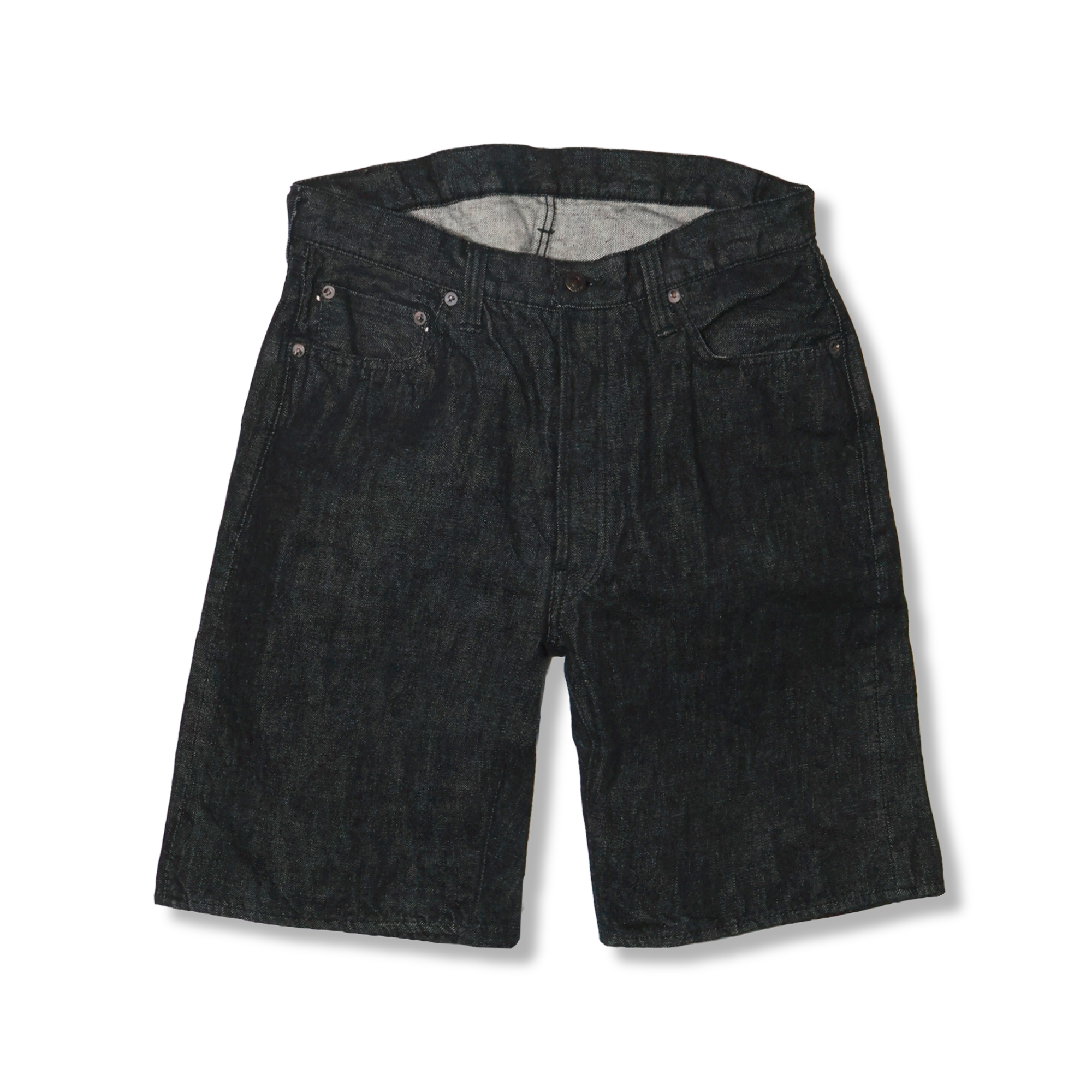 2025SS] 1904BK - 5 Pocket Black Denim Shorts - – FULLCOUNT