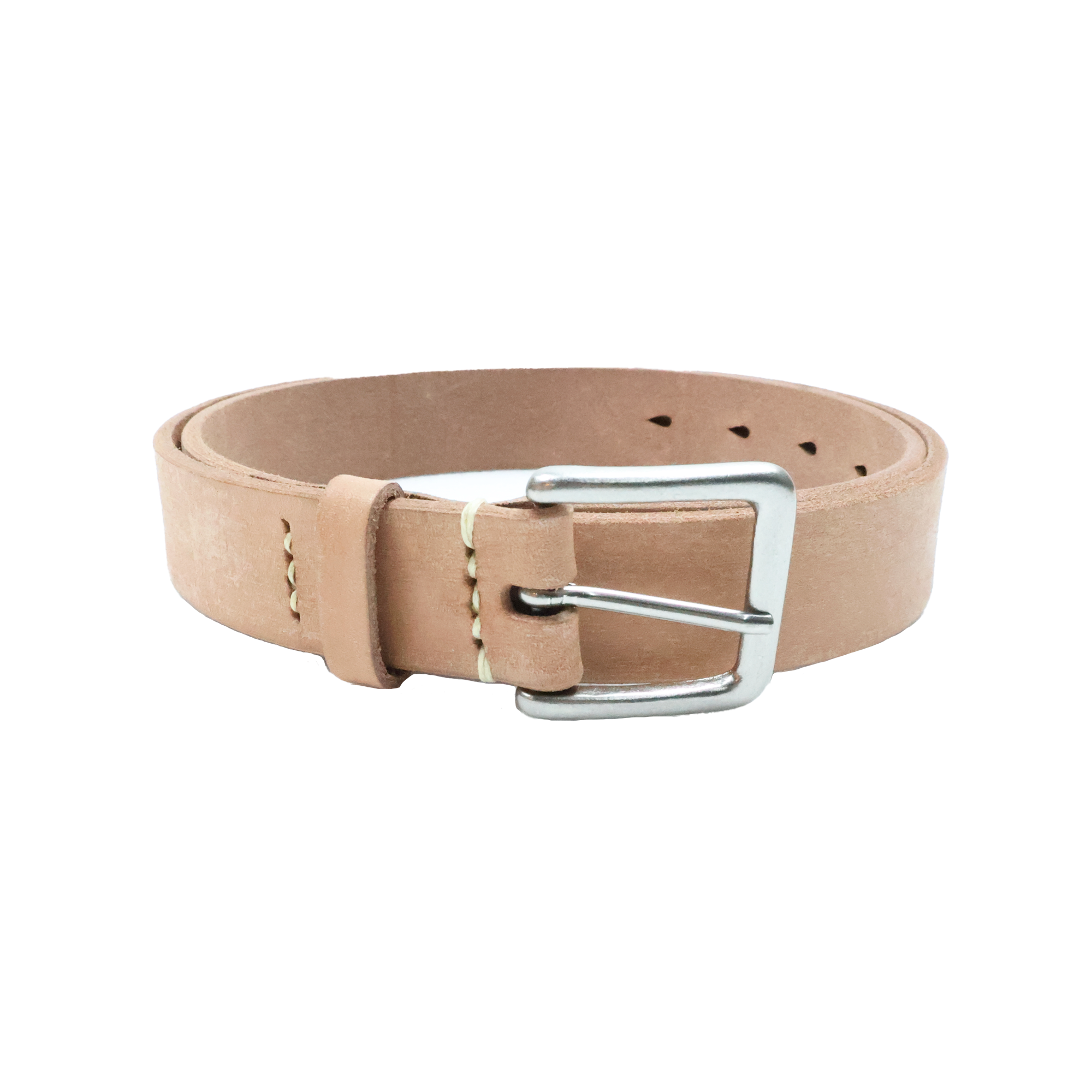 6217 Skinny Epsom Box Calfskin Leather Belt With All-steel Hardware THIN BELT IN TUMBLED SHINY CALFSKIN - BLACK | Husbands Paris main image 3