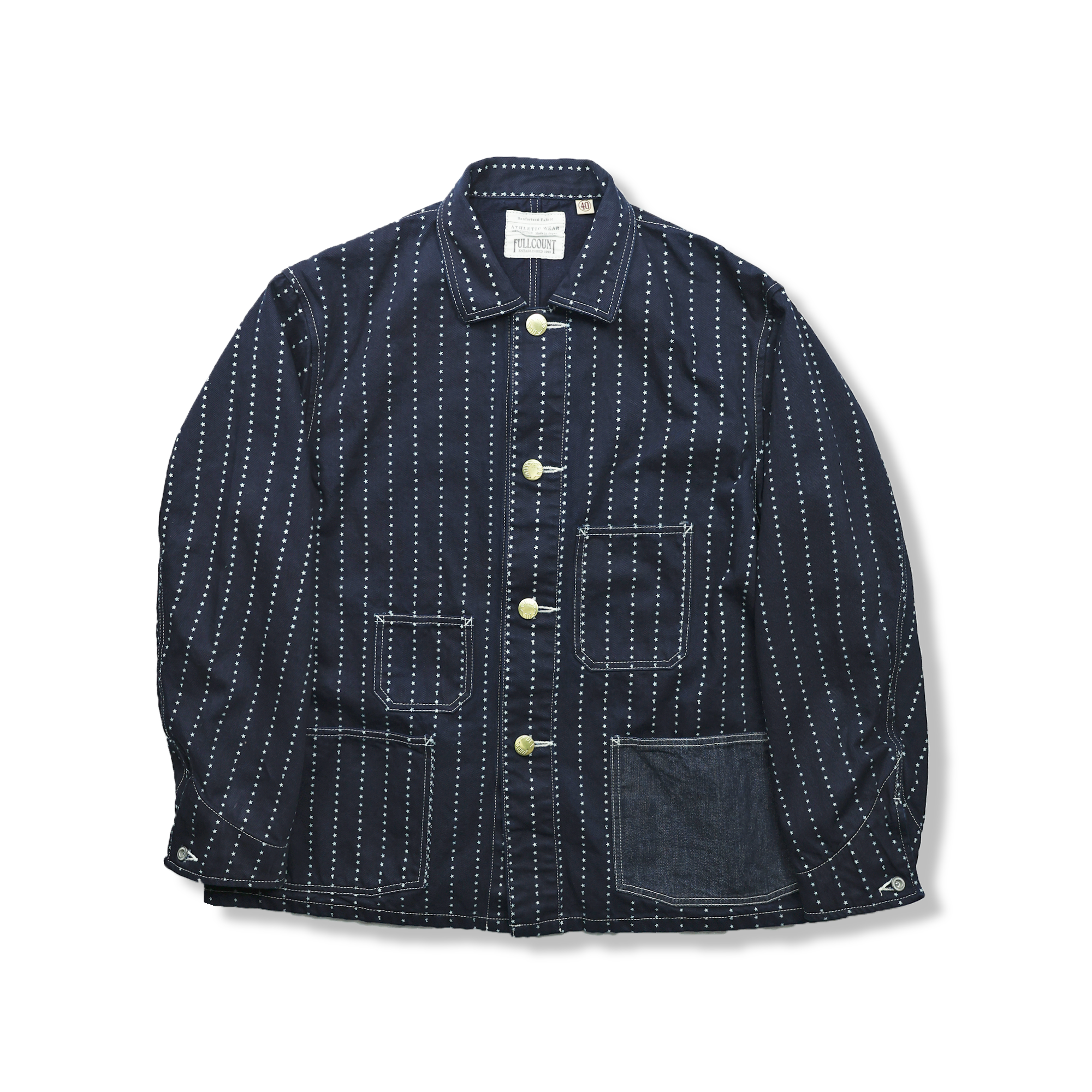 ジャケット・アウター 8HU INDIGO WABASH STRIPE CHORE JACKET 2033-1 Chore Jacket Indigo Wabash Stripe 8HU INDIGO WABASH STRIPE