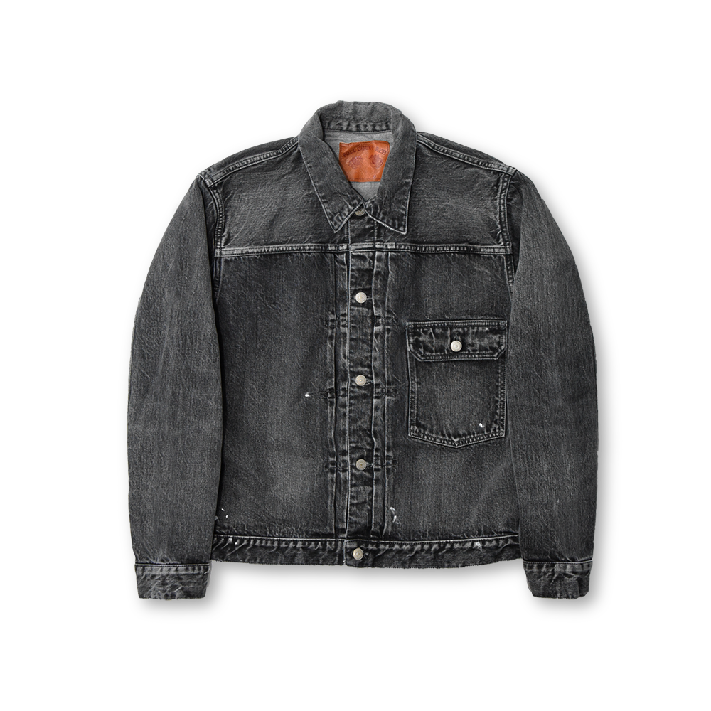 2025SS] 2107BKHW-SP - Type 1 Black Denim Jacket Dartford