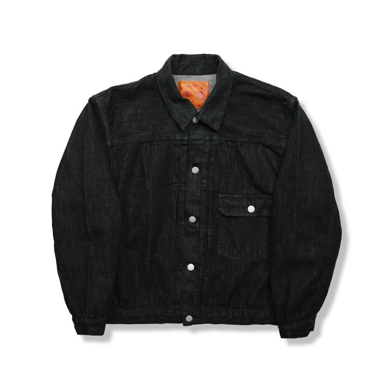 2025AW] 2107BKSS Type 1 Black Denim Jacket (Super Smooth) – FULLCOUNT