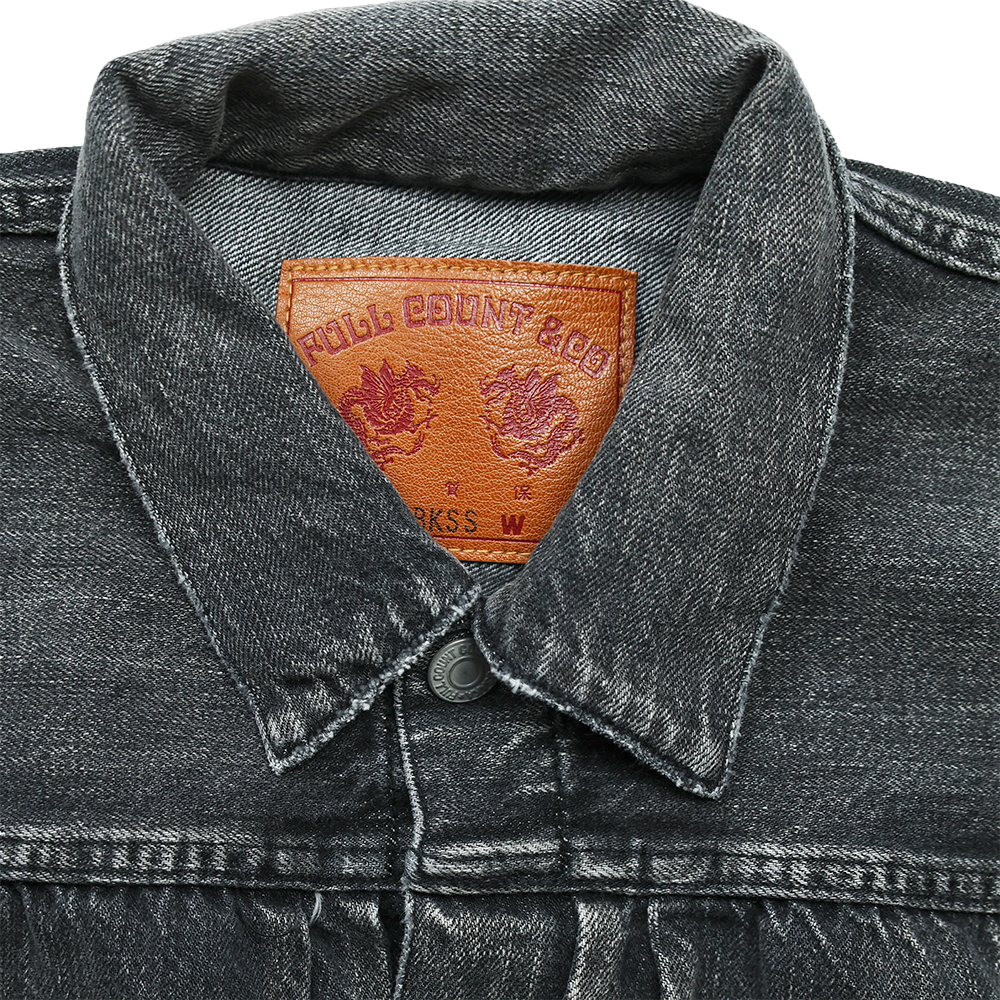 フルカウント Dartford Supersmooth 44 Fullcount 2107BKSSHW Type 1 Black Denim Jacket Dartford (Super Smooth
