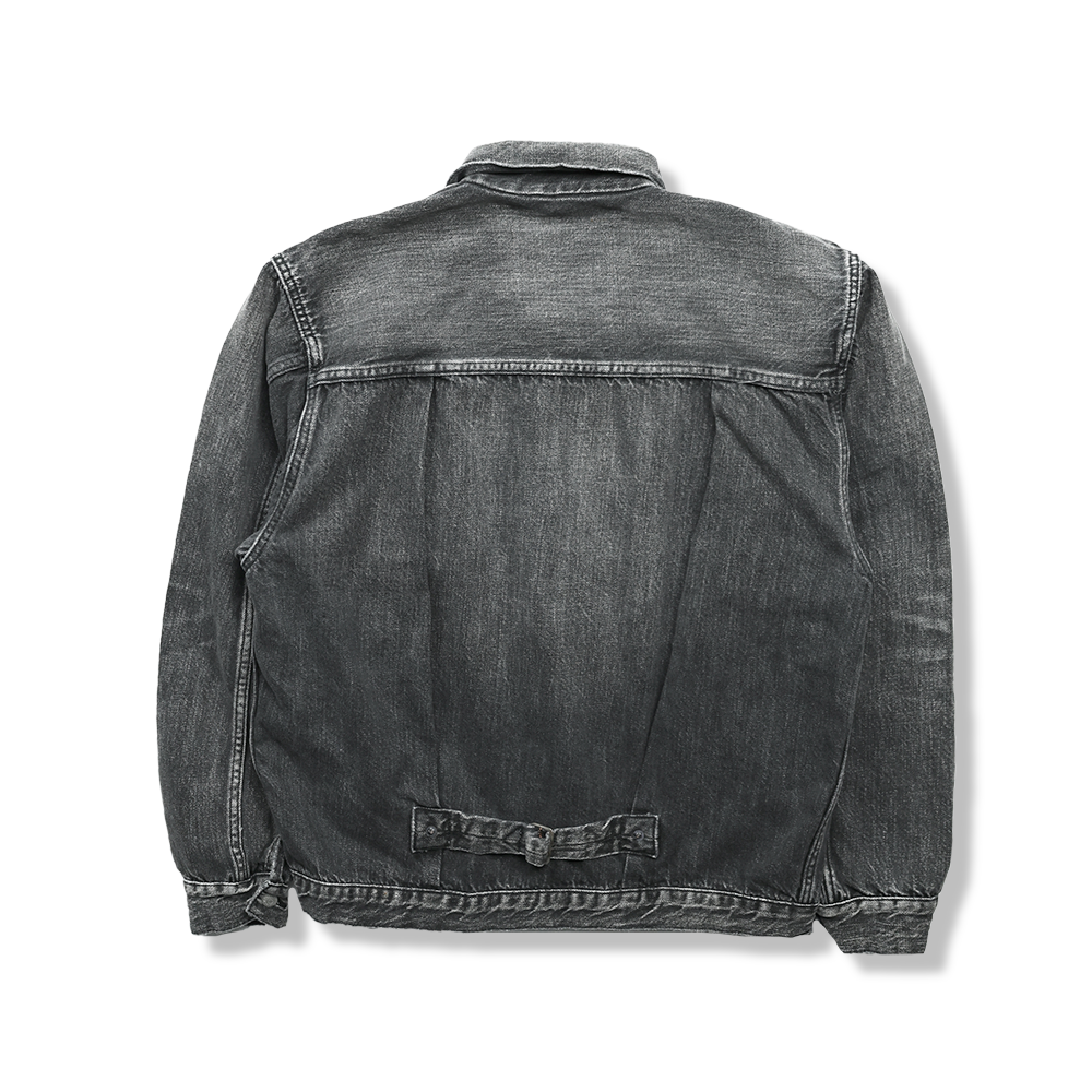 2107BKSSHW Type 1 Black Denim Jacket Dartford (Super Smooth