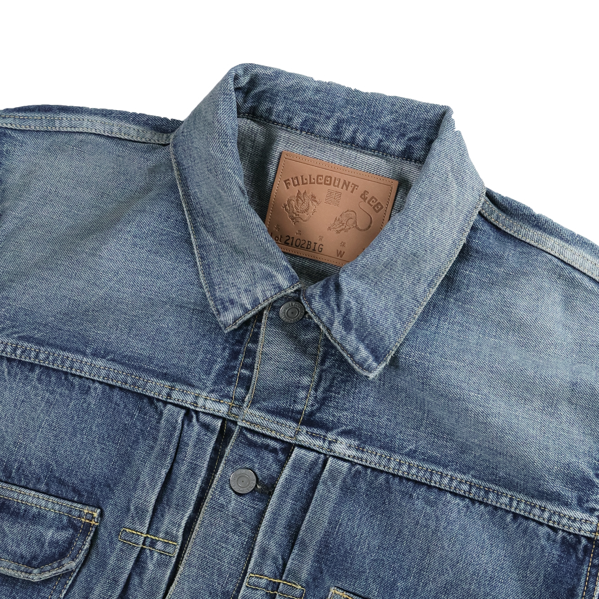 2102HWBIG Type 2 Denim Jacket HW (Blue in Green Exclusive) – FULLCOUNT