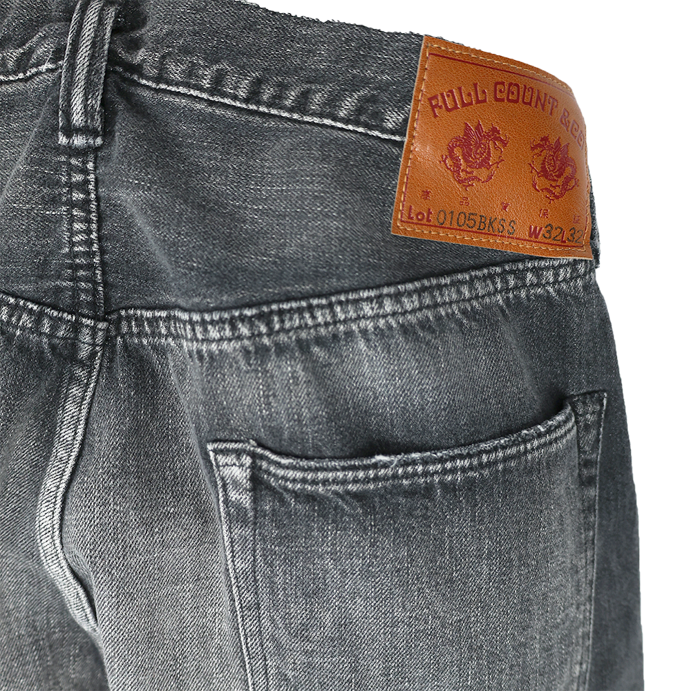 0105BKSSHW Wide Black Selvedge Denim Dartford(Super Smooth