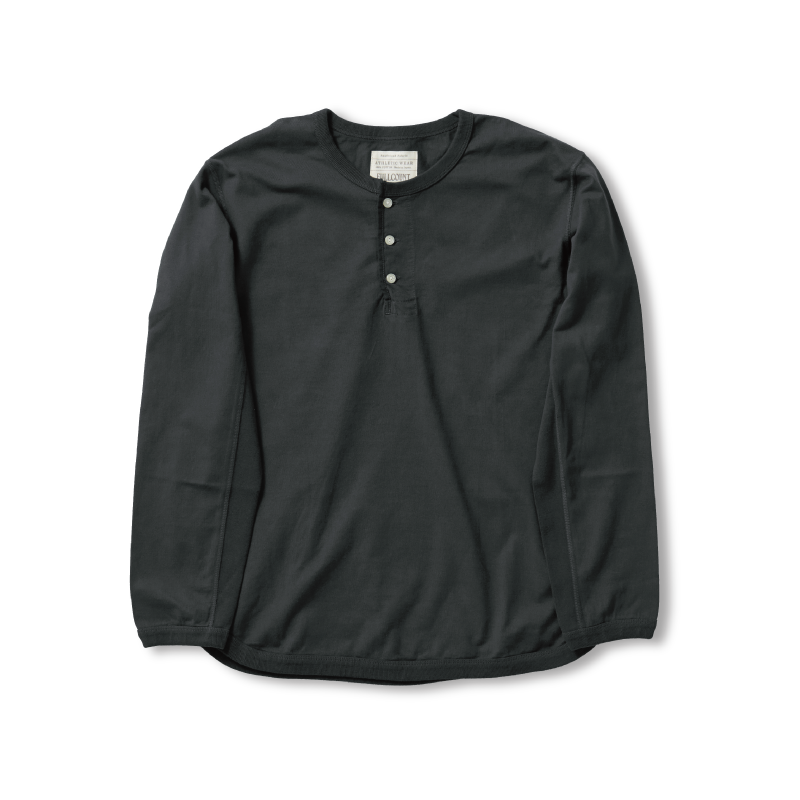 5222LH - Flat Seam Heavyweight Long Sleeve Henley T-Shirt -