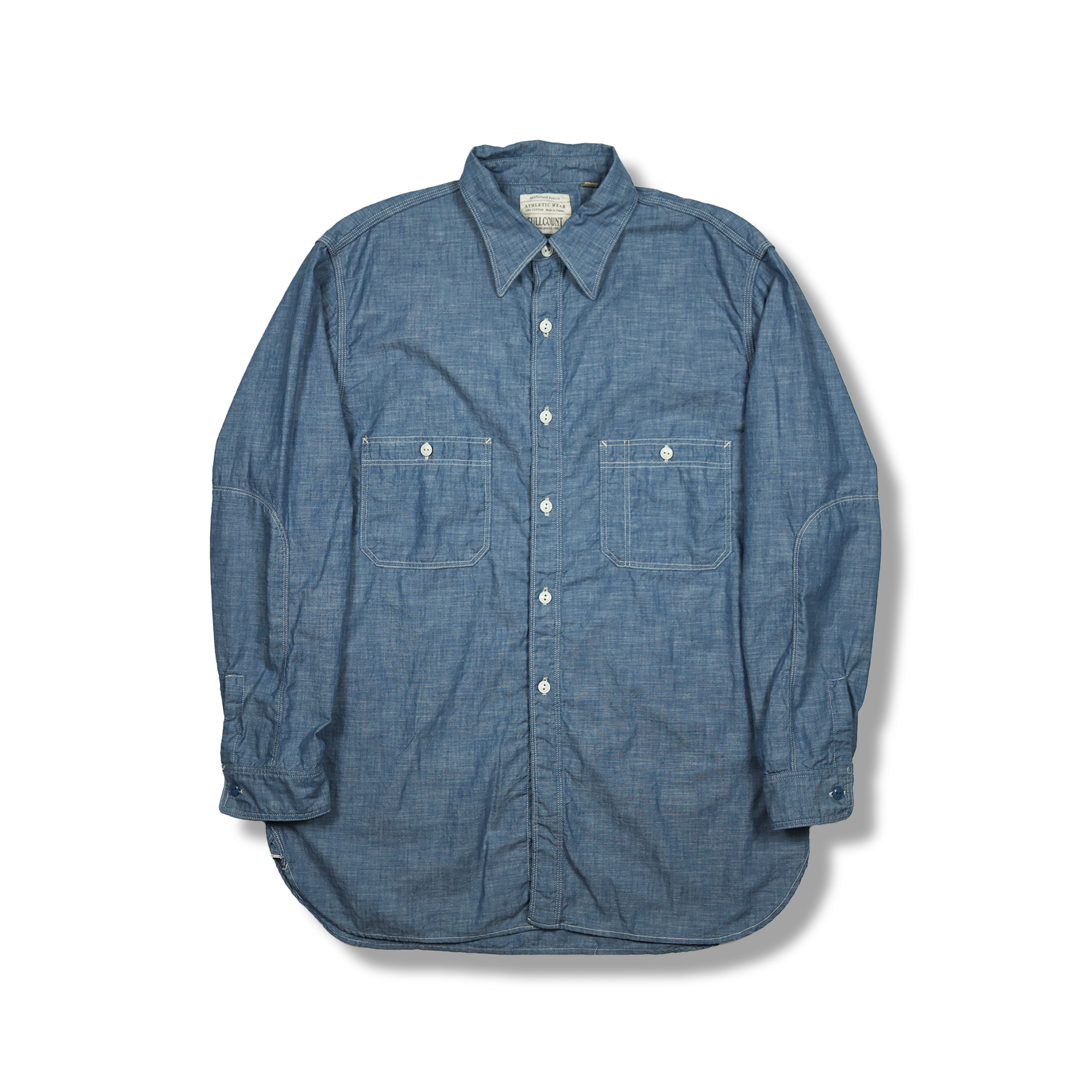 4090-1 - 30s Triple Stitch Chambray Shirt - – FULLCOUNT