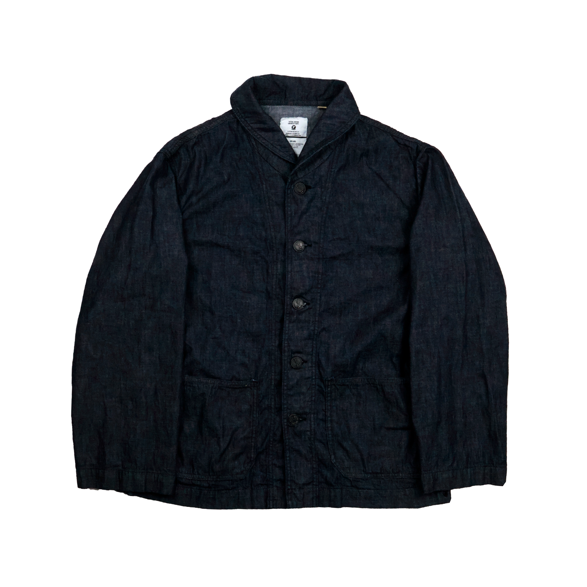 2026SS]2052-1 USN Shawl Collar Denim Coverall – FULLCOUNT