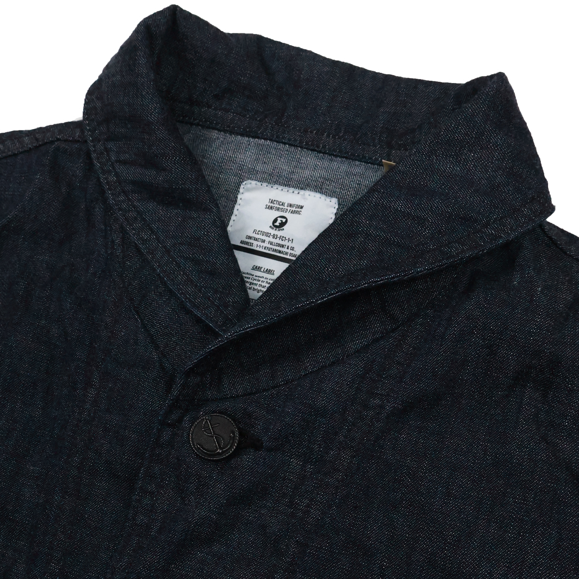 2026SS]2052-1 USN Shawl Collar Denim Coverall – FULLCOUNT