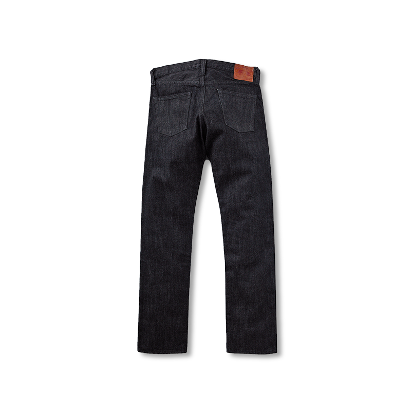 1108BK - Slim Straight Black Selvedge Denim -