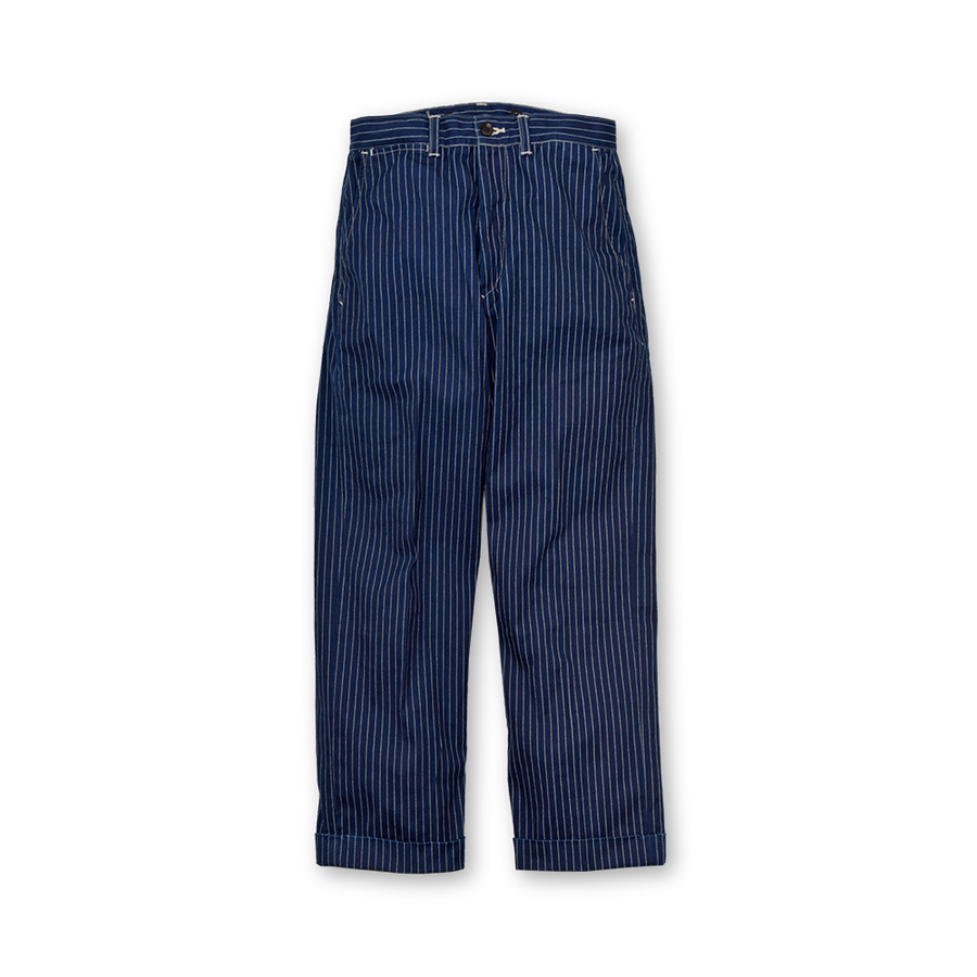 【2023AW】1128-4 Indigo Wabash Stripe Farmers Trousers
