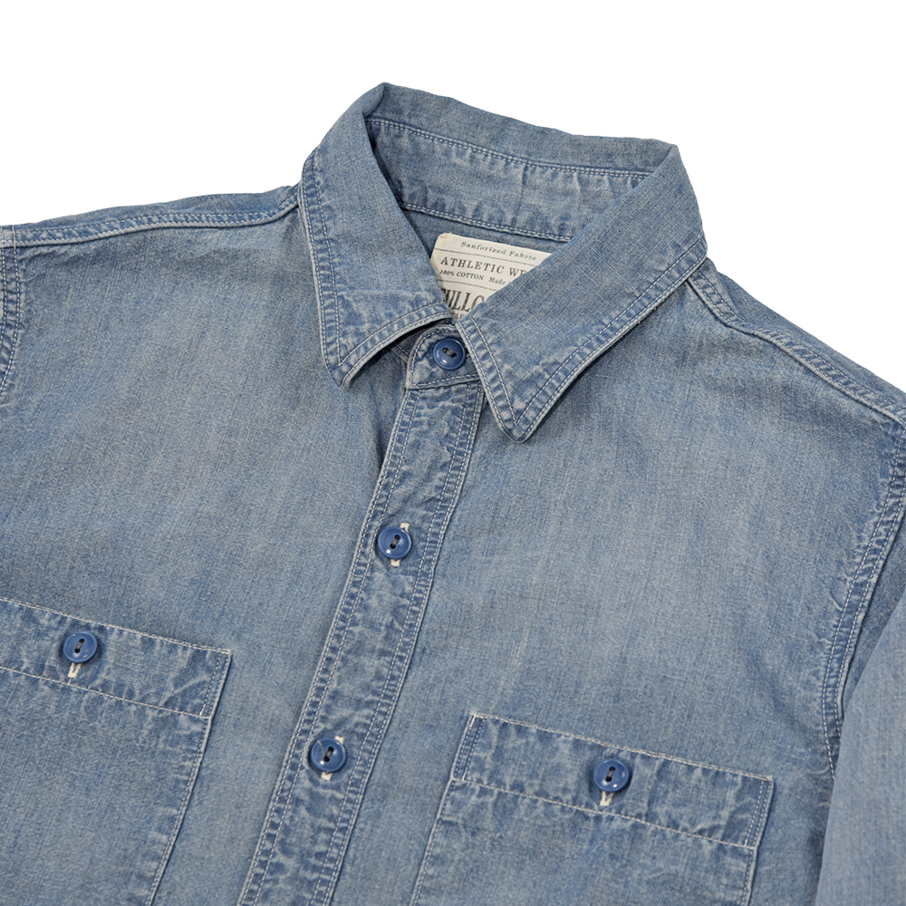 2023AW】4810HW-3 Chambray Shirt “Fade” – FULLCOUNT