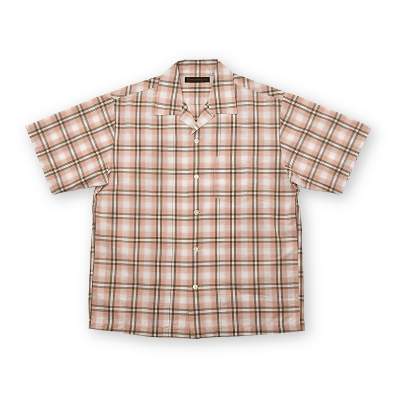 4075-2 Broad Check Open Collar Shirt – FULLCOUNT