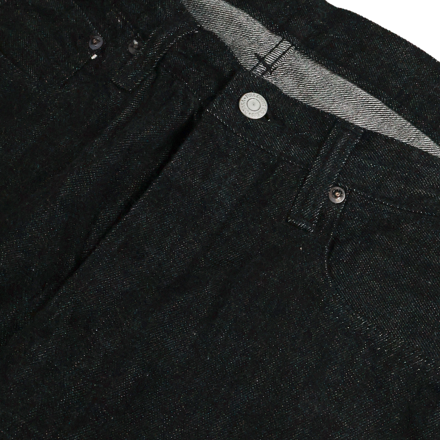 0105BKSS-BIG - Wide Black Selvedge Denim (Super Smooth) Limited Item