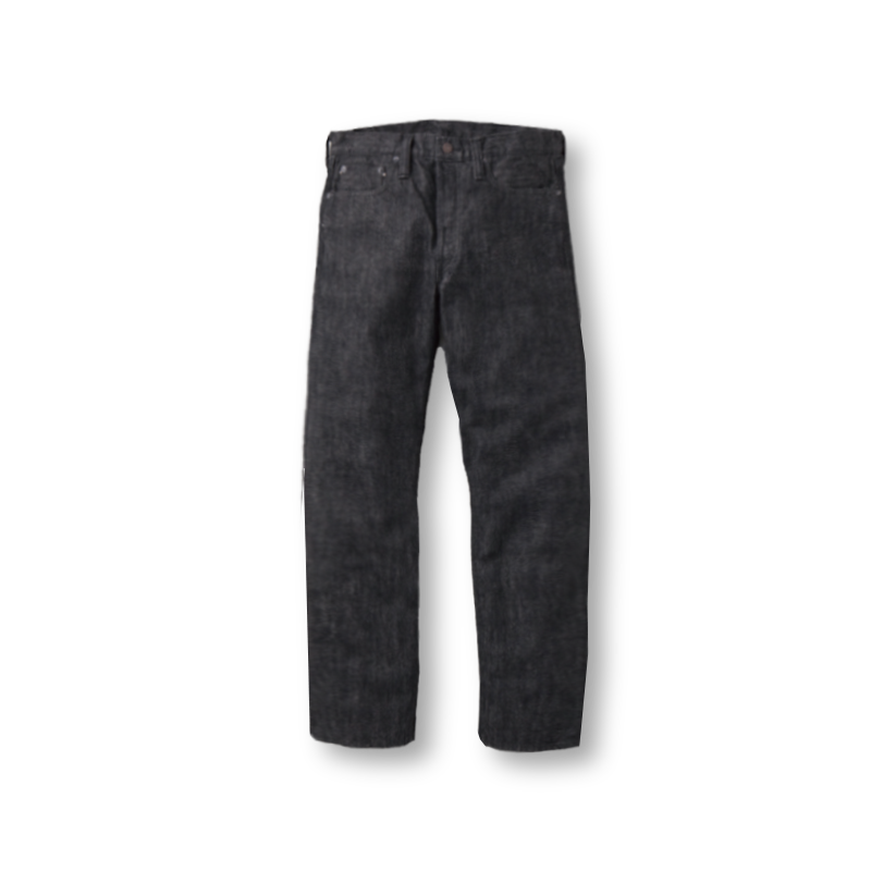 1101BK - Straight Black Denim - – FULLCOUNT