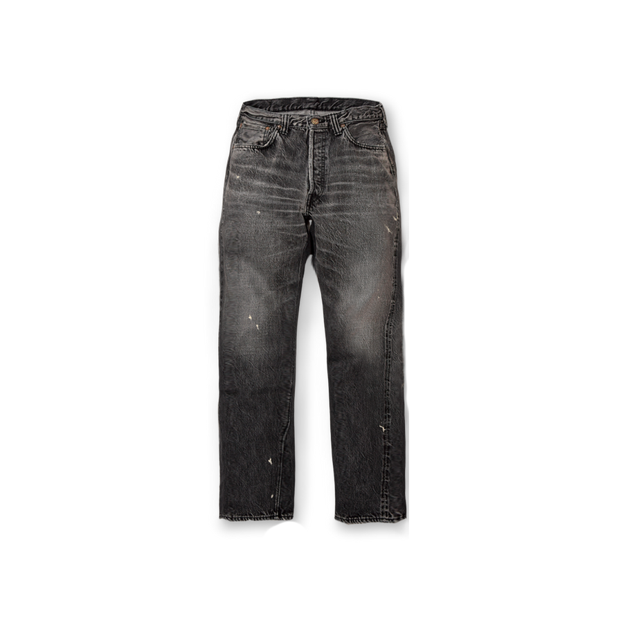 [2025SS] 1108BKHW-SP - Slim Straight Black Denim Dartford Splatter -