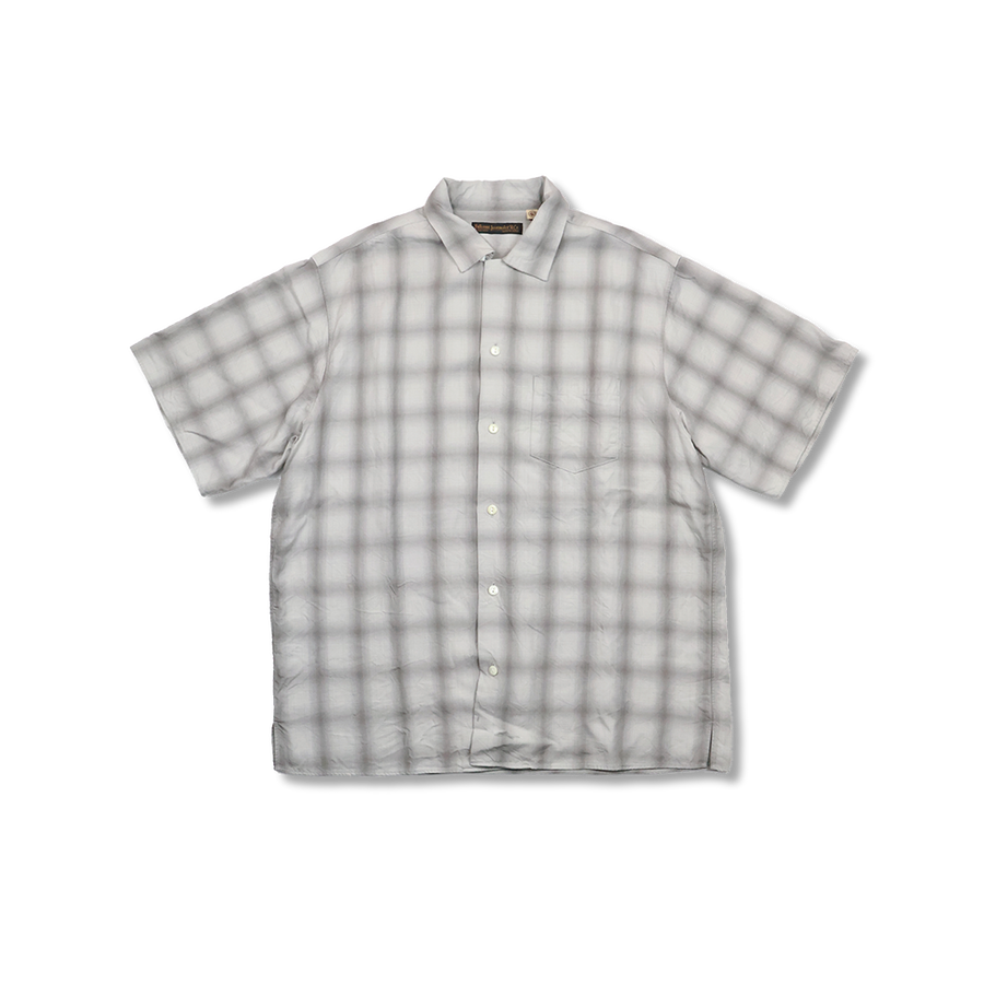[2026SS] 4100-4 Ombre Check Open Collar S/S Shirt