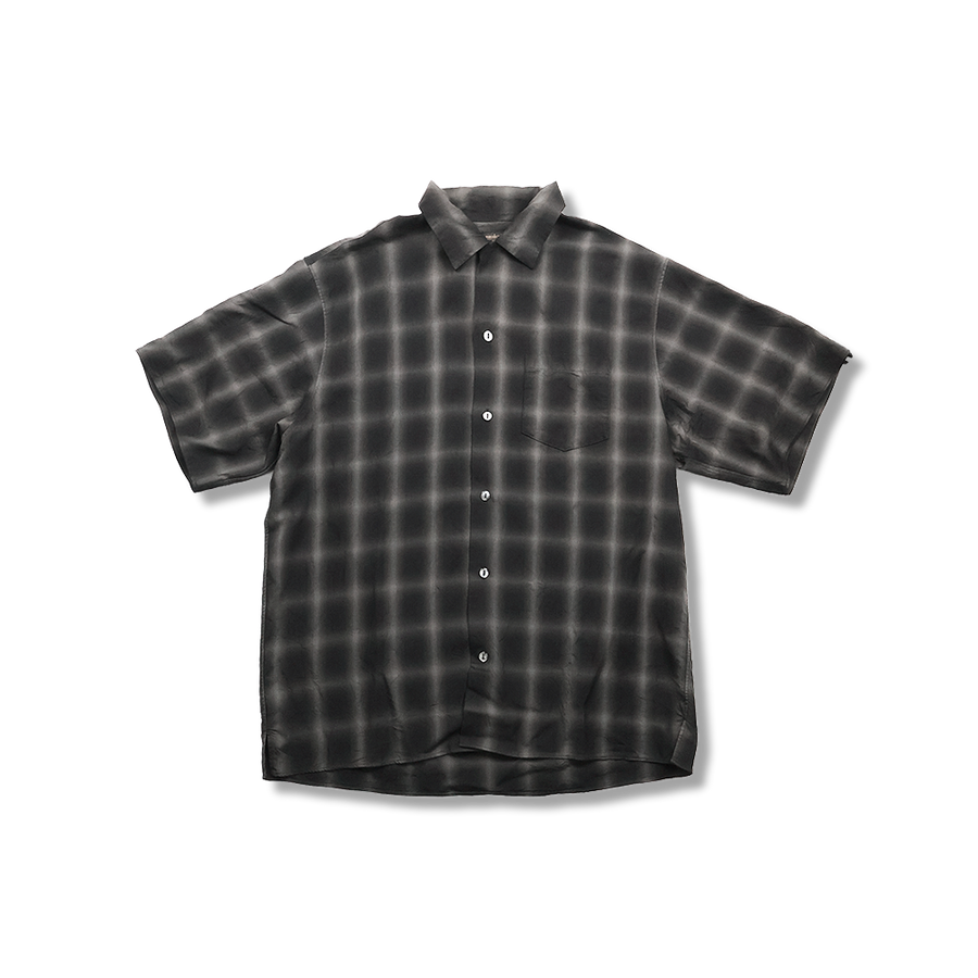 [2026SS] 4100-4 Ombre Check Open Collar S/S Shirt