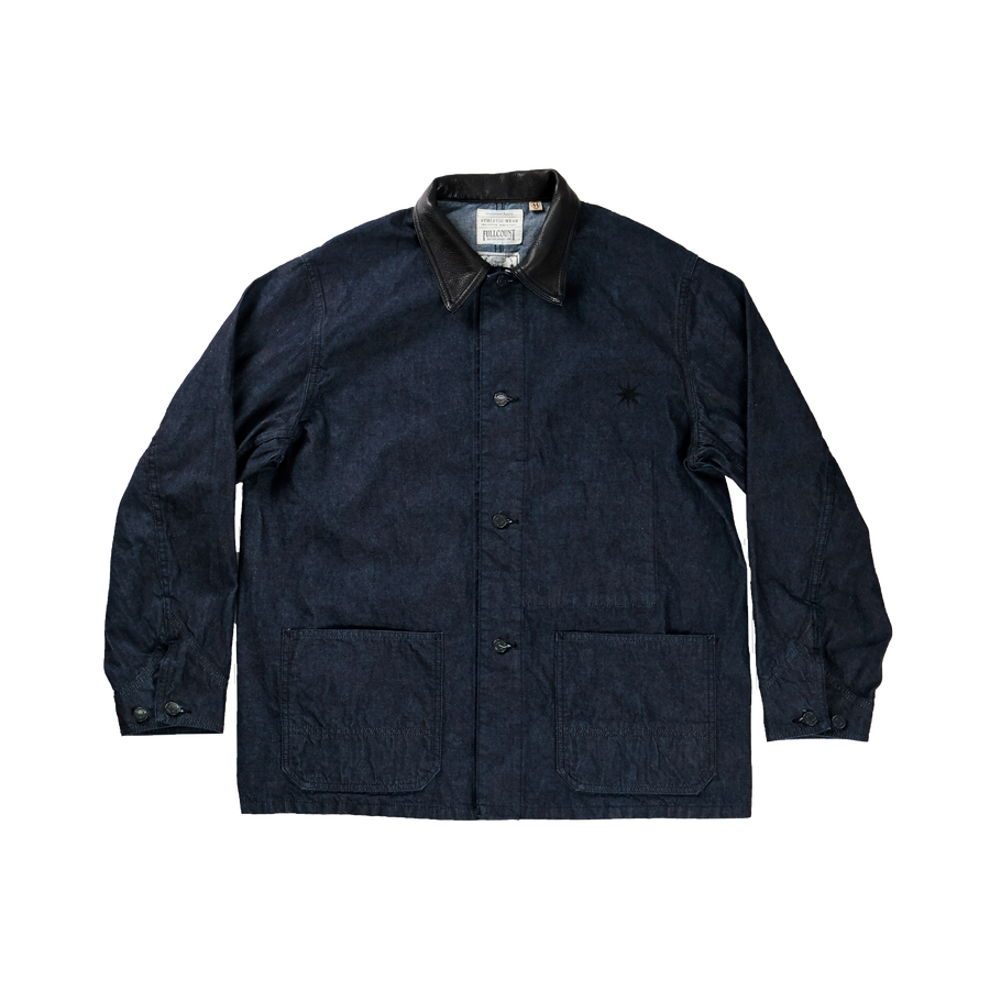 2026AW] GFC2001 Leather Collar Denim Chore Jacket – FULLCOUNT