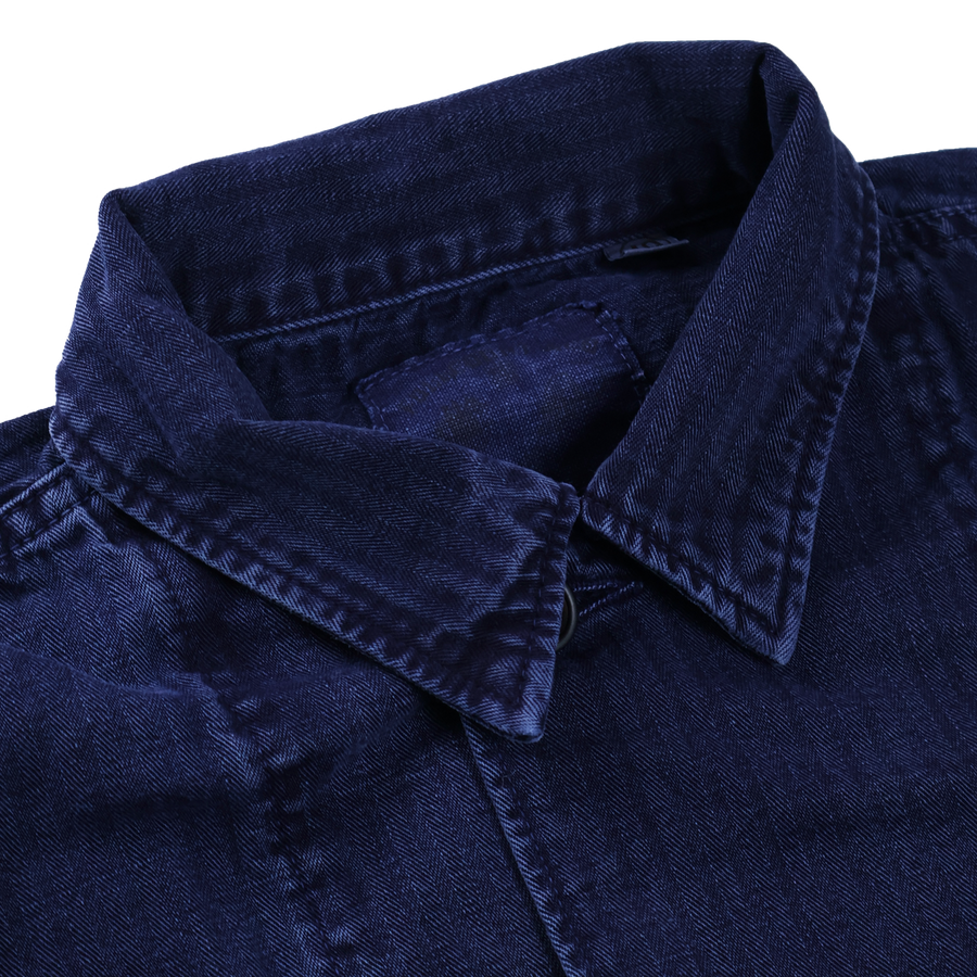 2000BIG M43 Herringbone Jacket (Blue in Green Exclusive) – FULLCOUNT