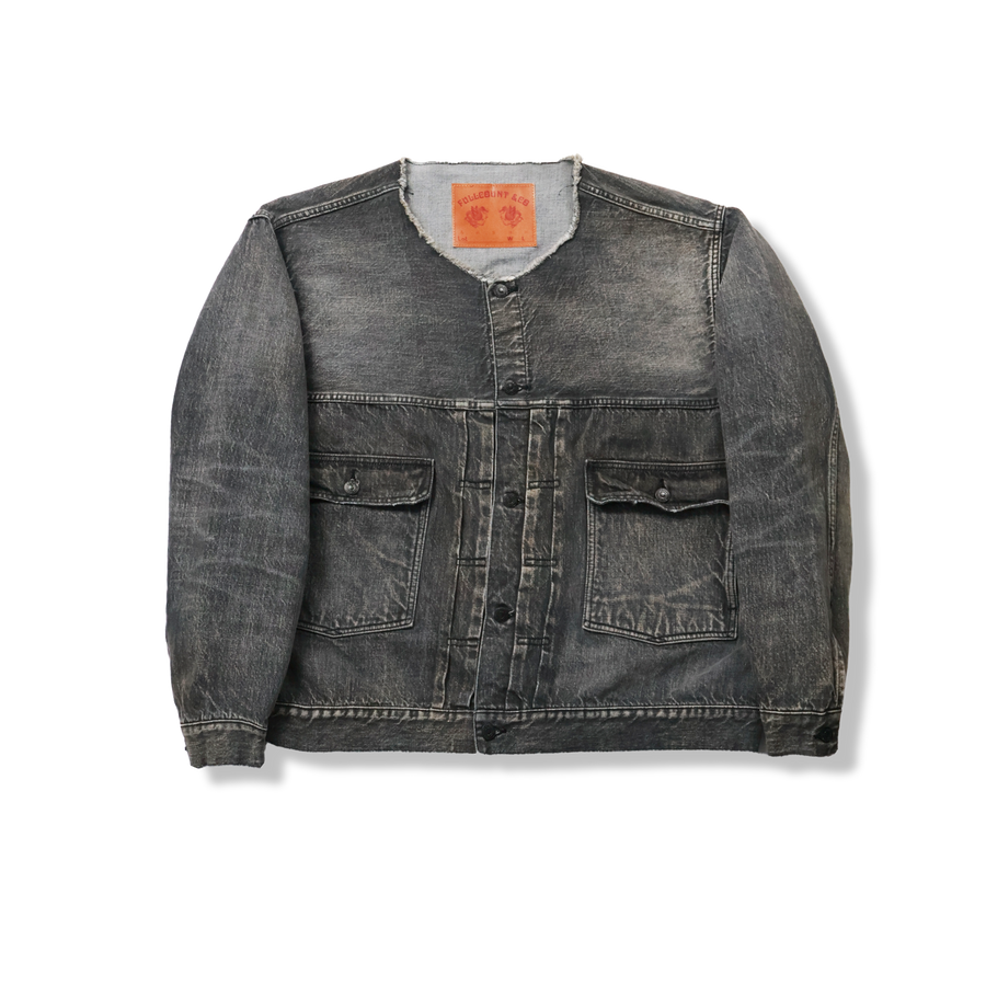 [2025AW] 2103BKHW Type 2 Oversized Black Denim Jacket “Dartford”