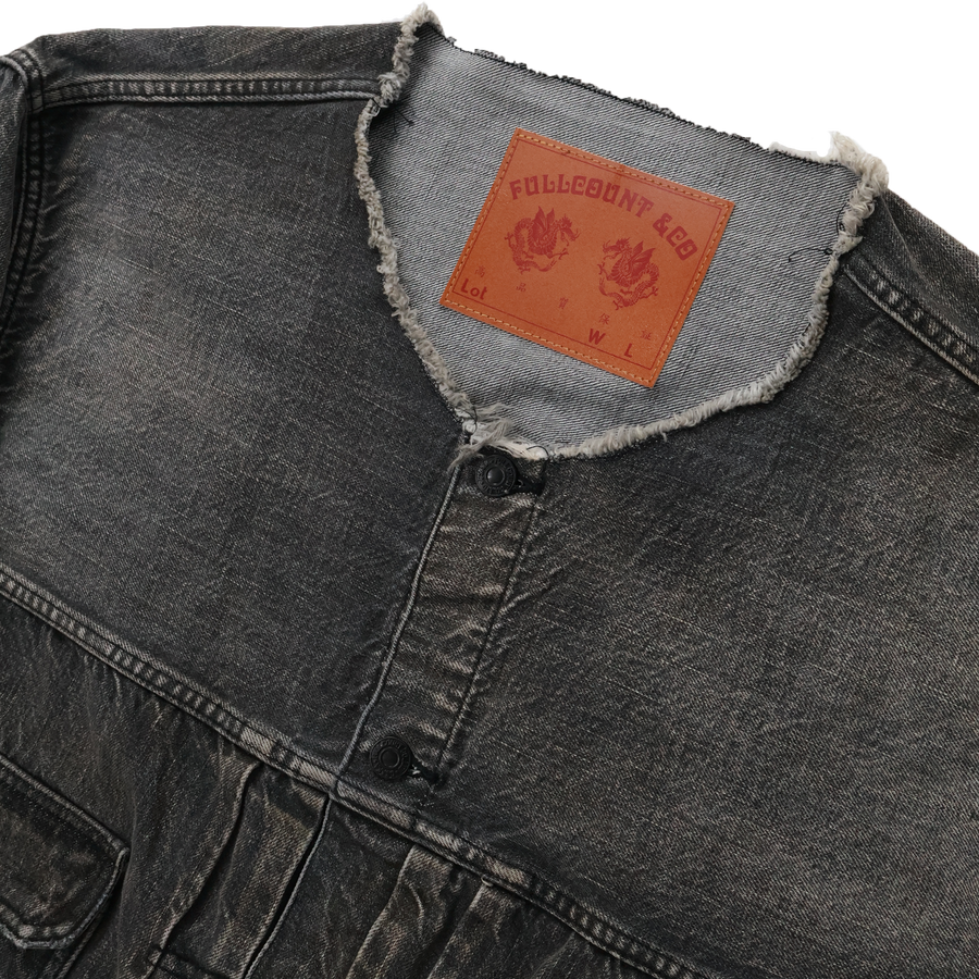 [2025AW] 2103BKHW Type 2 Oversized Black Denim Jacket “Dartford”