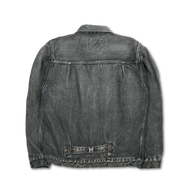 2107BKHW-SP - Type 1 Black Denim Jacket Dartford Splatter