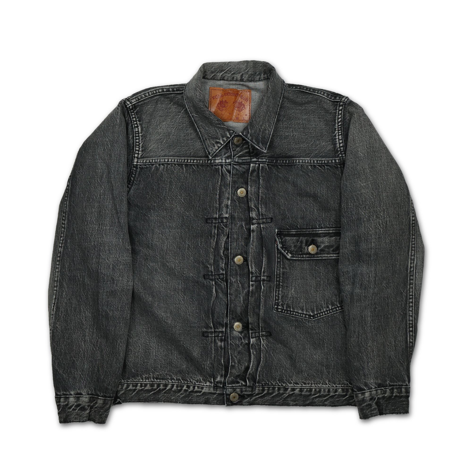 2107BKHW - Type 1 Black Denim Jacket Dartford - – FULLCOUNT