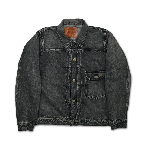 2107BKHW - Type 1 Black Denim Jacket Dartford - – FULLCOUNT