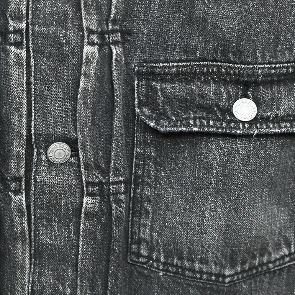 2107BKSSHW Type 1 Black Denim Jacket Dartford (Super Smooth