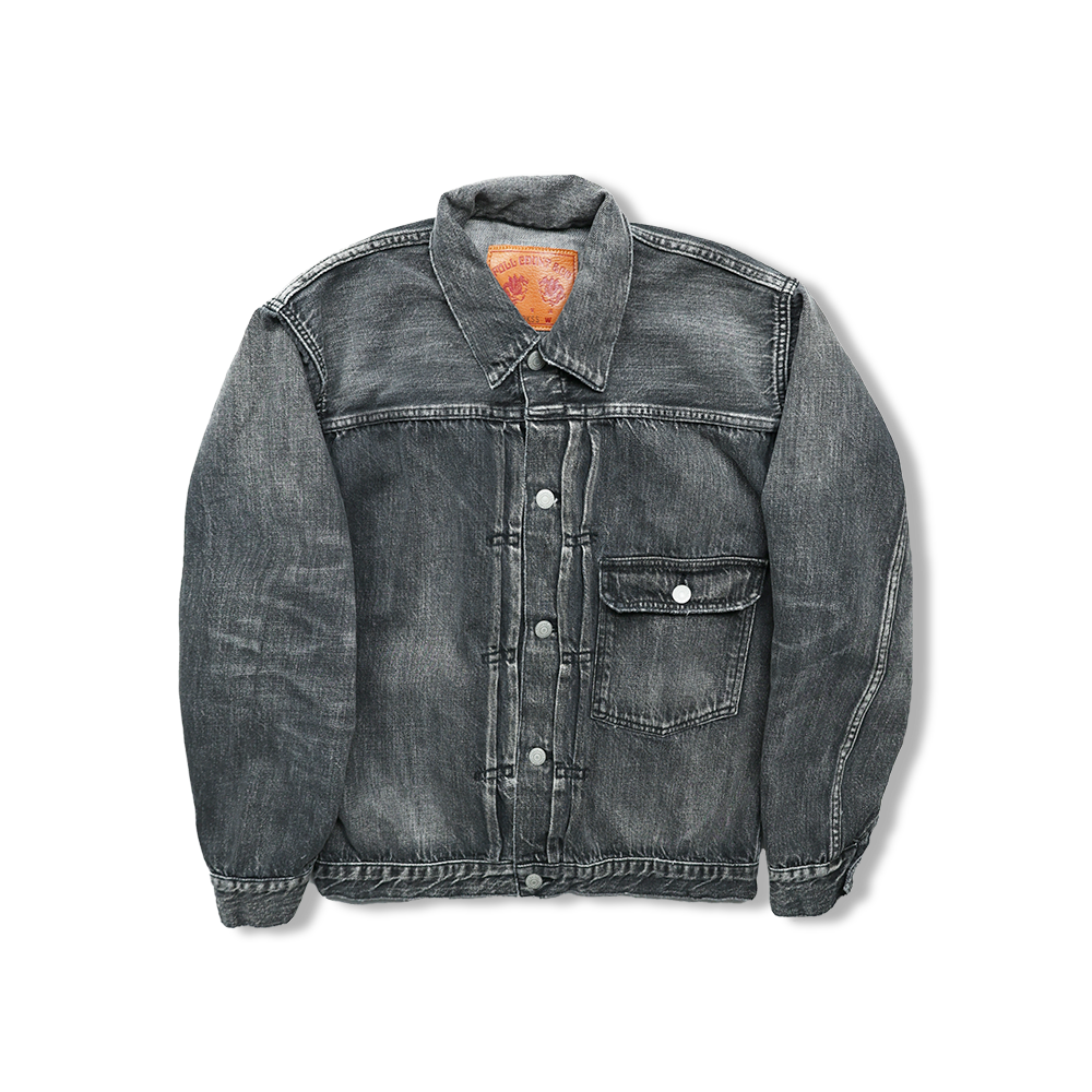 2107BKSSHW Type 1 Black Denim Jacket Dartford (Super Smooth