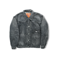 2107BKSSHW Type 1 Black Denim Jacket Dartford (Super Smooth