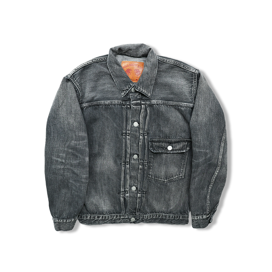 [2025AW] 2107BKSSHW Type 1 Black Denim Jacket Dartford (Super Smooth)