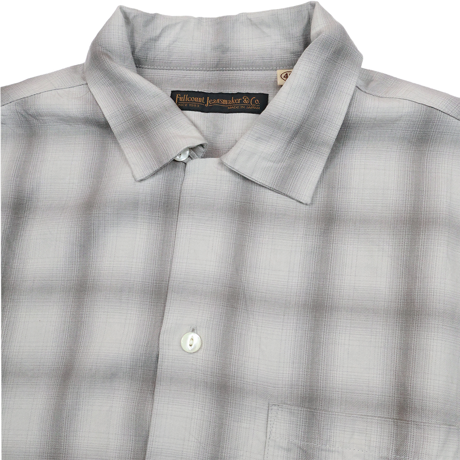[2026SS] 4100-4 Ombre Check Open Collar S/S Shirt
