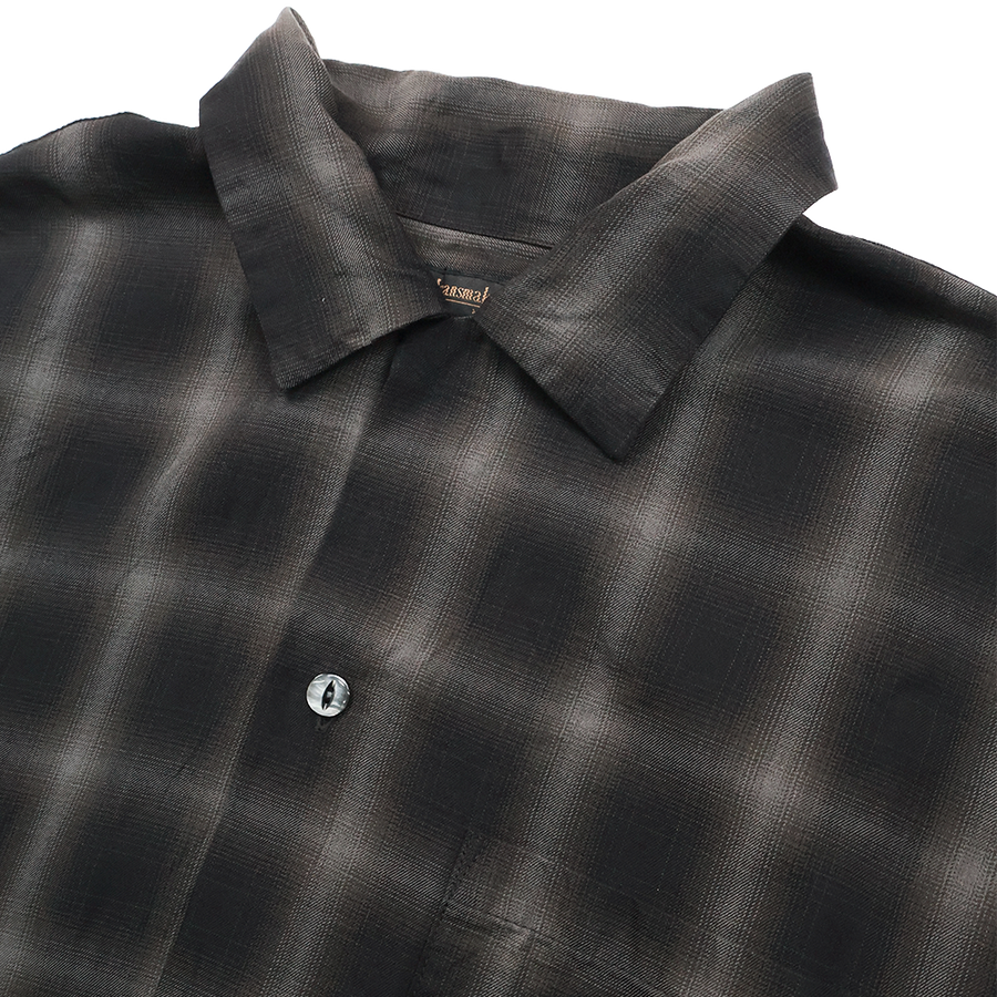 [2026SS] 4100-4 Ombre Check Open Collar S/S Shirt
