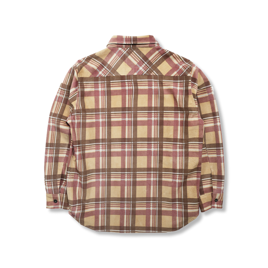 [2025AW] FL-4000 Suede Leather Check Work Shirt