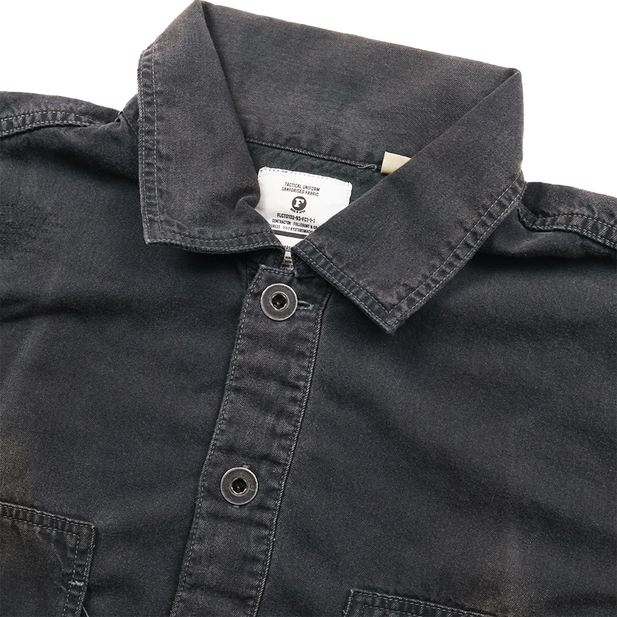 [2026SS] 4097VE-1 US Army Black Black Denim Pullover Shirt VE (Vintage Effect)