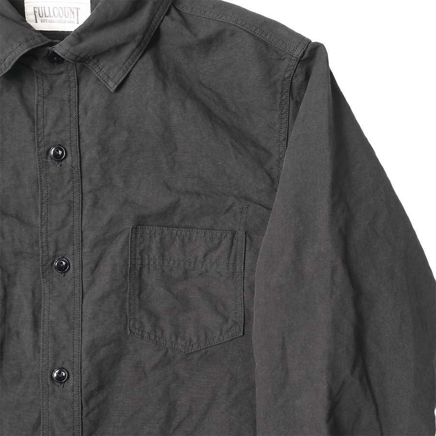 [2026SS] 4091L 20’s Black Cotton/Linen Farmers Shirt