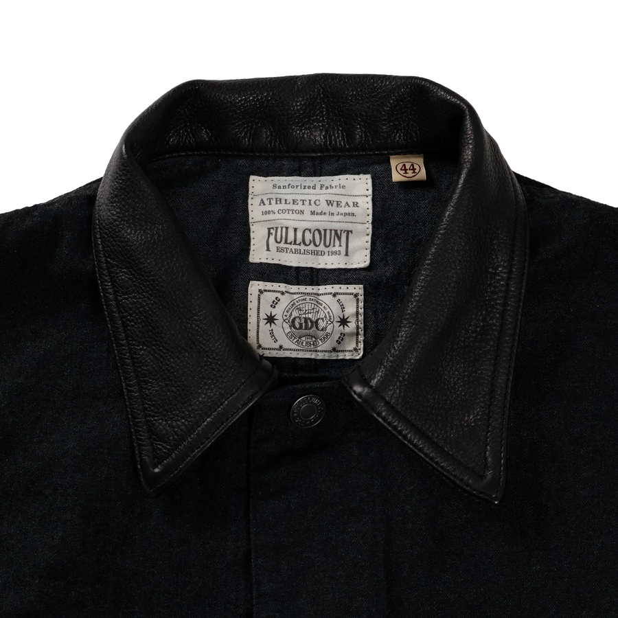 2026AW] GFC2001 Leather Collar Denim Chore Jacket – FULLCOUNT
