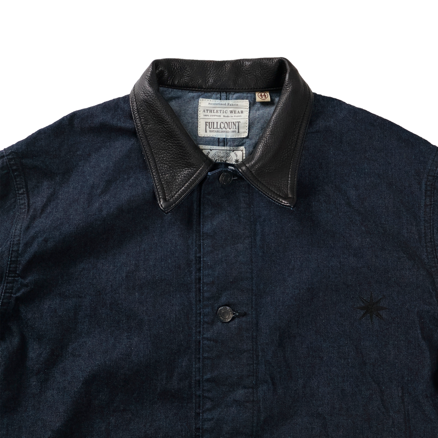2026AW] GFC2001 Leather Collar Denim Chore Jacket – FULLCOUNT