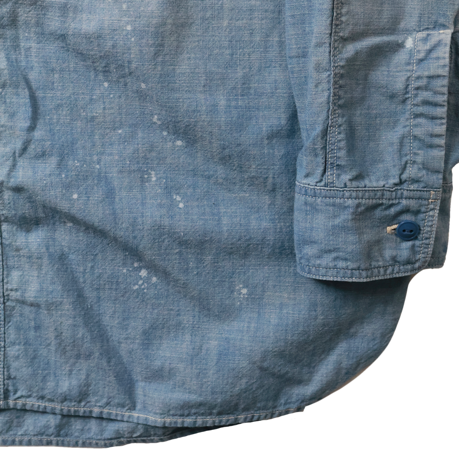 [2025SS] 4090HW-1 - Triple Stitch Chambray Shirt “Aging” -