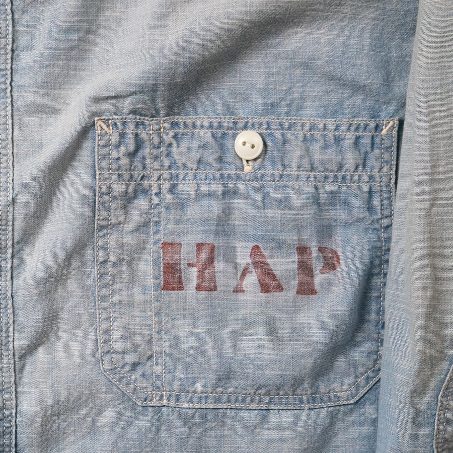 [2025SS] 4090HW-1 - Triple Stitch Chambray Shirt “Aging” -