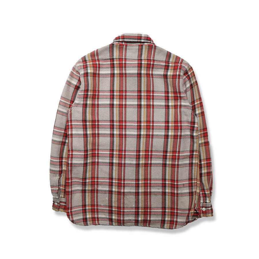 [2025AW] 4094HW Original Cotton Check Flannel Work Shirt Fade＆Damage