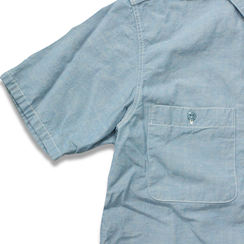 4821 - Chambray Shirt Short Sleeve- Blue /Indigo (No Reproduction Color)