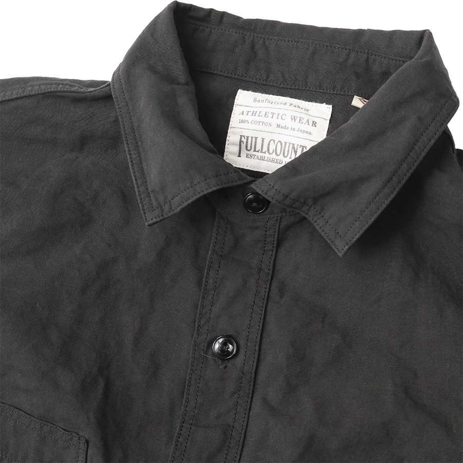 [2026SS] 4091L 20’s Black Cotton/Linen Farmers Shirt