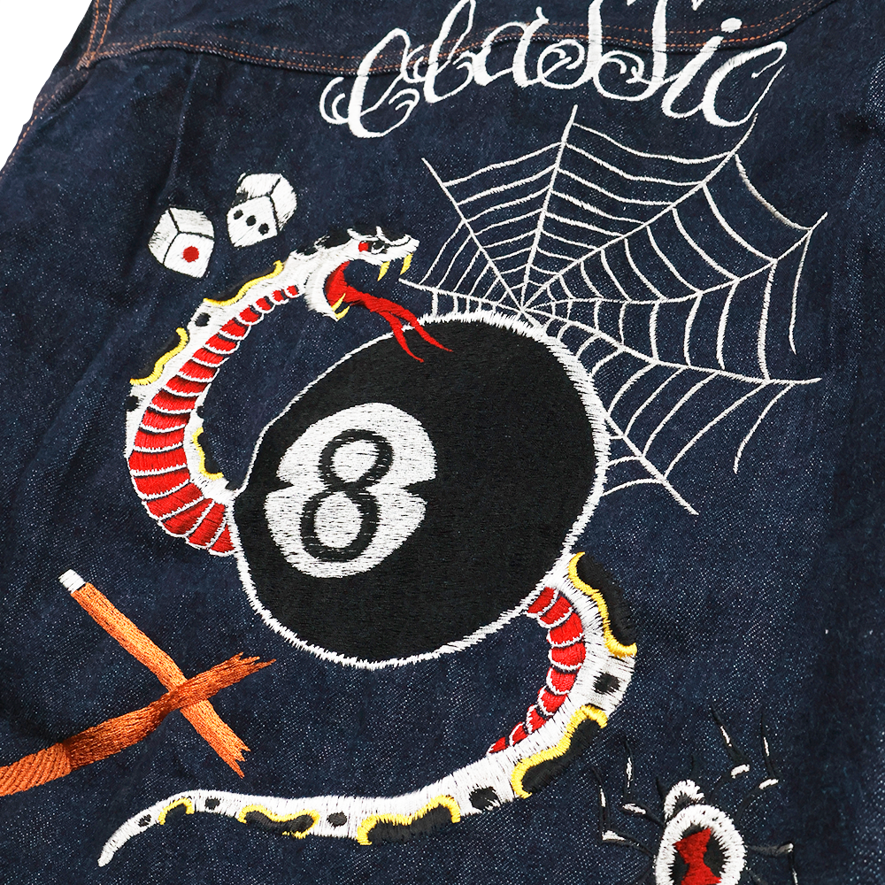2026SS] 2102E Classic Tattoo Embroidery Type 2 Denim Jacket