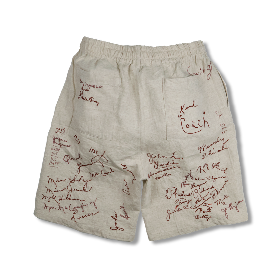 [2026SS] 1143-1 Embroidery Signature Resort Shorts