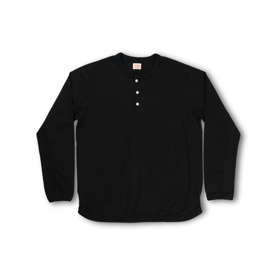5222LH-SOS Flat Seam Heavyweight Longsleeve Henley T Shirt