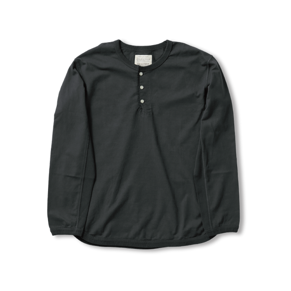 5222LH-21 - Flat Seam Heavyweight Long Sleeve Henley T-Shirt